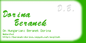 dorina beranek business card